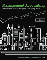 Management Accounting Information for Creating and Managing 8th Edition - Test Bank